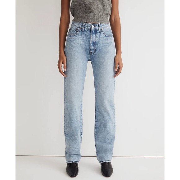 Madewell Denim - Madewell Petite '90s Straight Jean Womens 26P Blue Mercer Wash READ High Rise